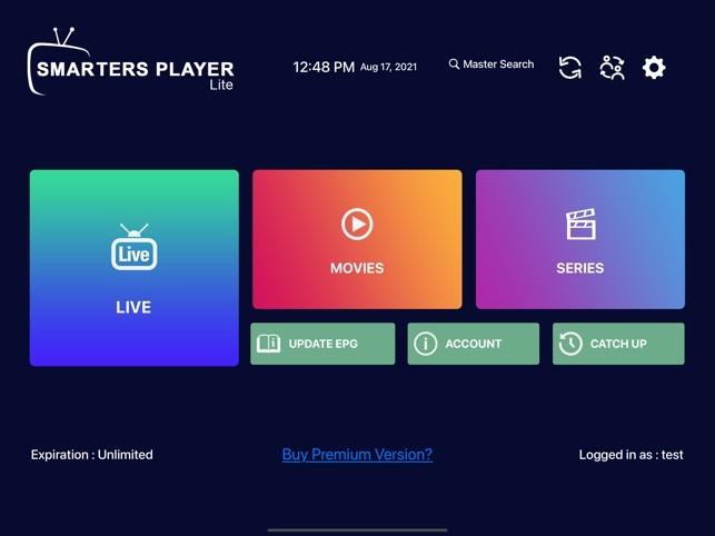 Test IPTV Smarters Pro / Smarters Player Lite 4H Anroid / M3u MegaOtt